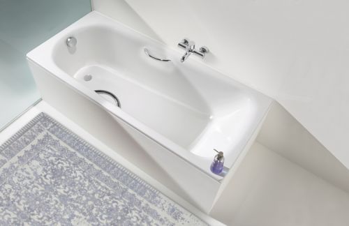 Kaldewei SANIFORM PLUS STAR Стальная ванна Mod.337 180*80*41 alpine white, без ножек, с отверстиями для ручек в Хадыженске