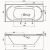 Jika Ecliptica Акриловая прямоугольная ванна 180х80, с монтажным комплектом и сифоном в Хадыженске